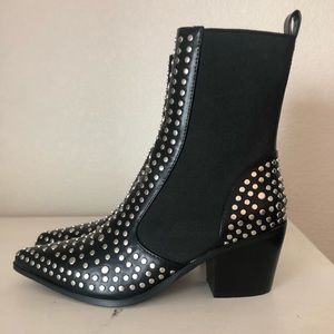 Black studded boot